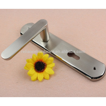 Tube Stainless Steel Lever Handle Door Lock with Plate